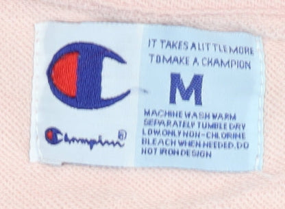 Champion Women’s Pink Pullover Sweatshirt M Logo Embroidered