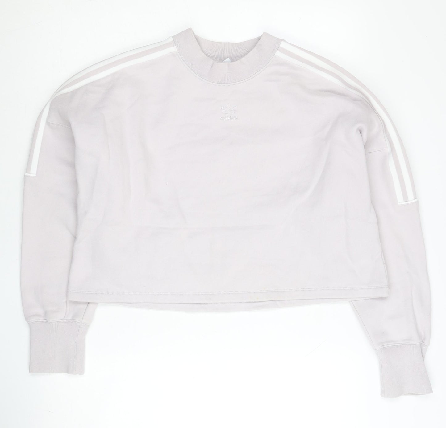 Adidas Women Ivory Crew Neck Pullover Sweatshirt Size 14