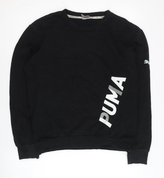Puma Women’s Black XS Pullover Sweatshirt Logo Long Sleeve