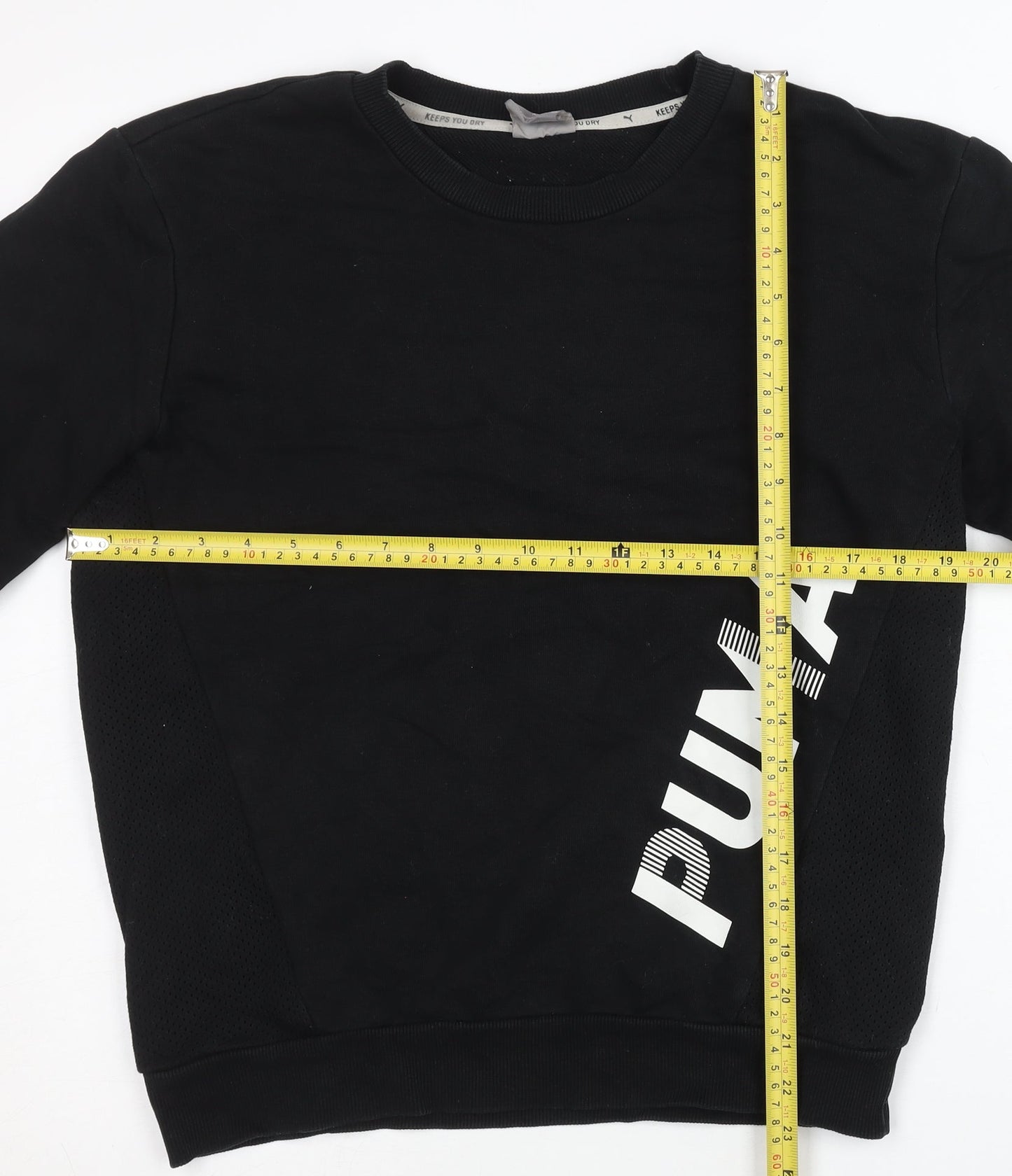 Puma Women’s Black XS Pullover Sweatshirt Logo Long Sleeve