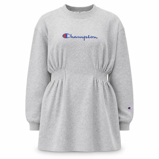 Womens UK Size M Champion Grey Tunic Sweatshirt