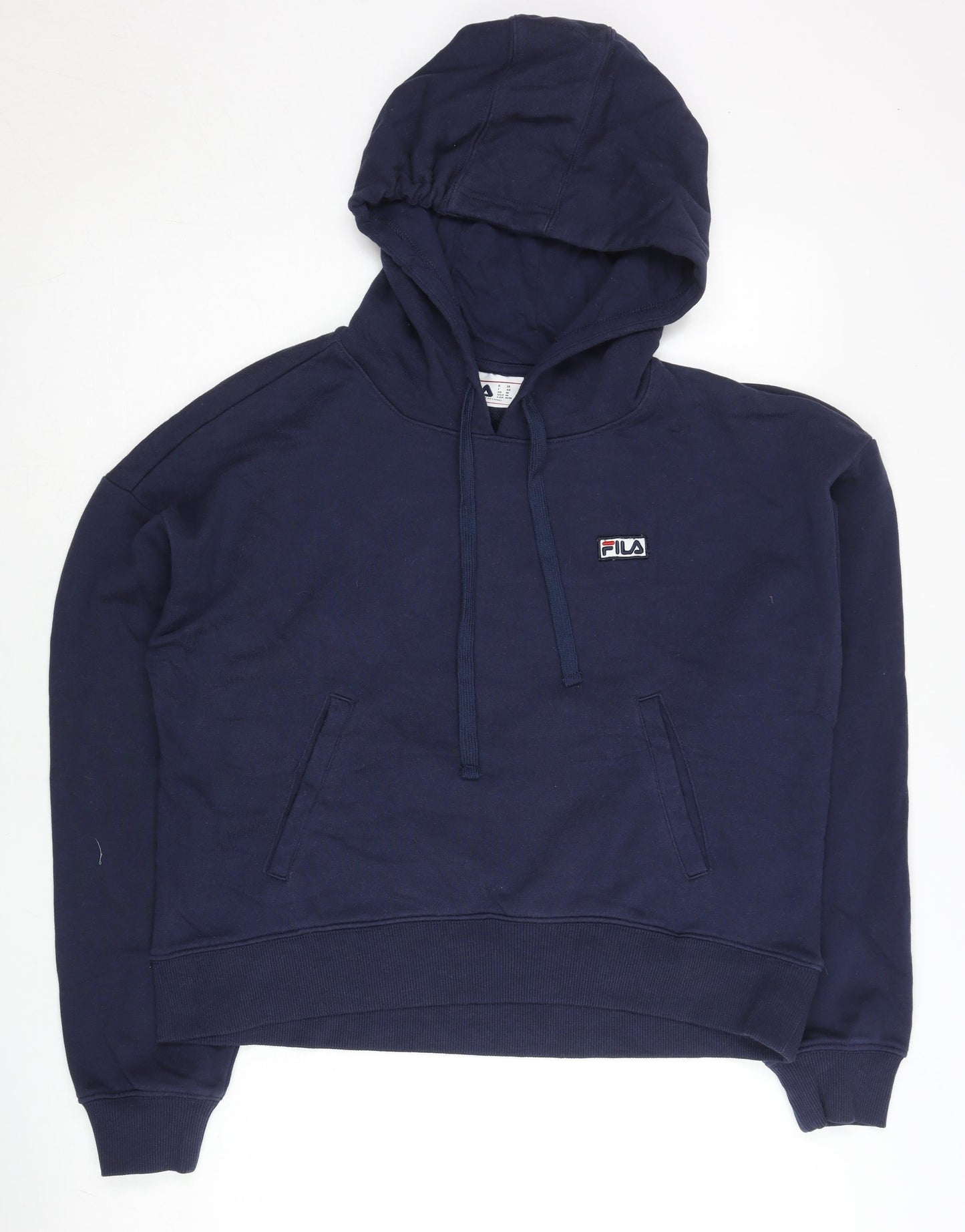 Fila Women’s Navy Blue Pullover Hoodie Size M Cotton Blend