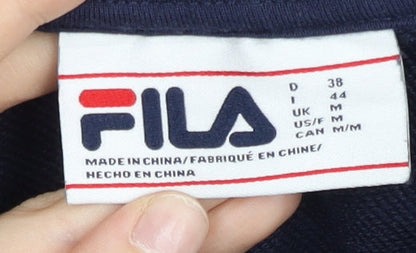 Fila Women’s Navy Blue Pullover Hoodie Size M Cotton Blend