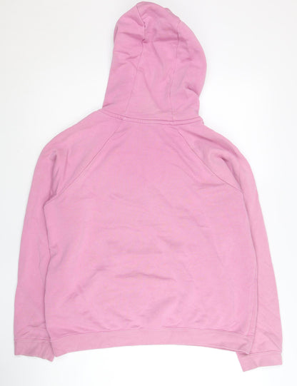 Nike Womens Pink Hoodie XL Pullover Logo Graphic Hooded Sweatshirt