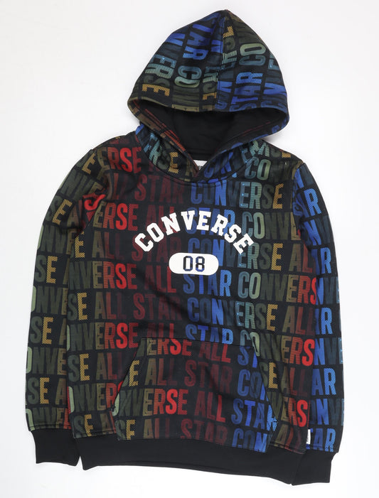 Additional front view of Converse Teens Multicoloured Pullover Hoodie, size 4, Graphic Print