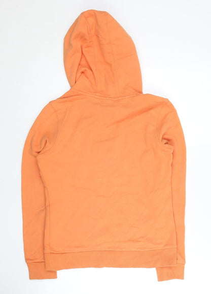 Fila Women’s Orange Pullover Hoodie Size 8 Logo Sportswear