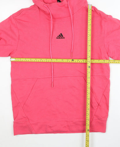 Adidas Women’s Pink Pullover Hoodie Size 14 UK Cotton Logo Sportswear
