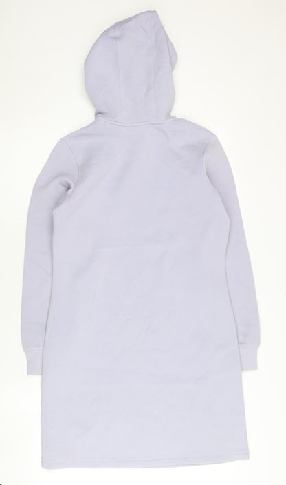 Fila Women’s Purple Tunic Hoodie Size 6 UK Long Sleeve Zip Pocket