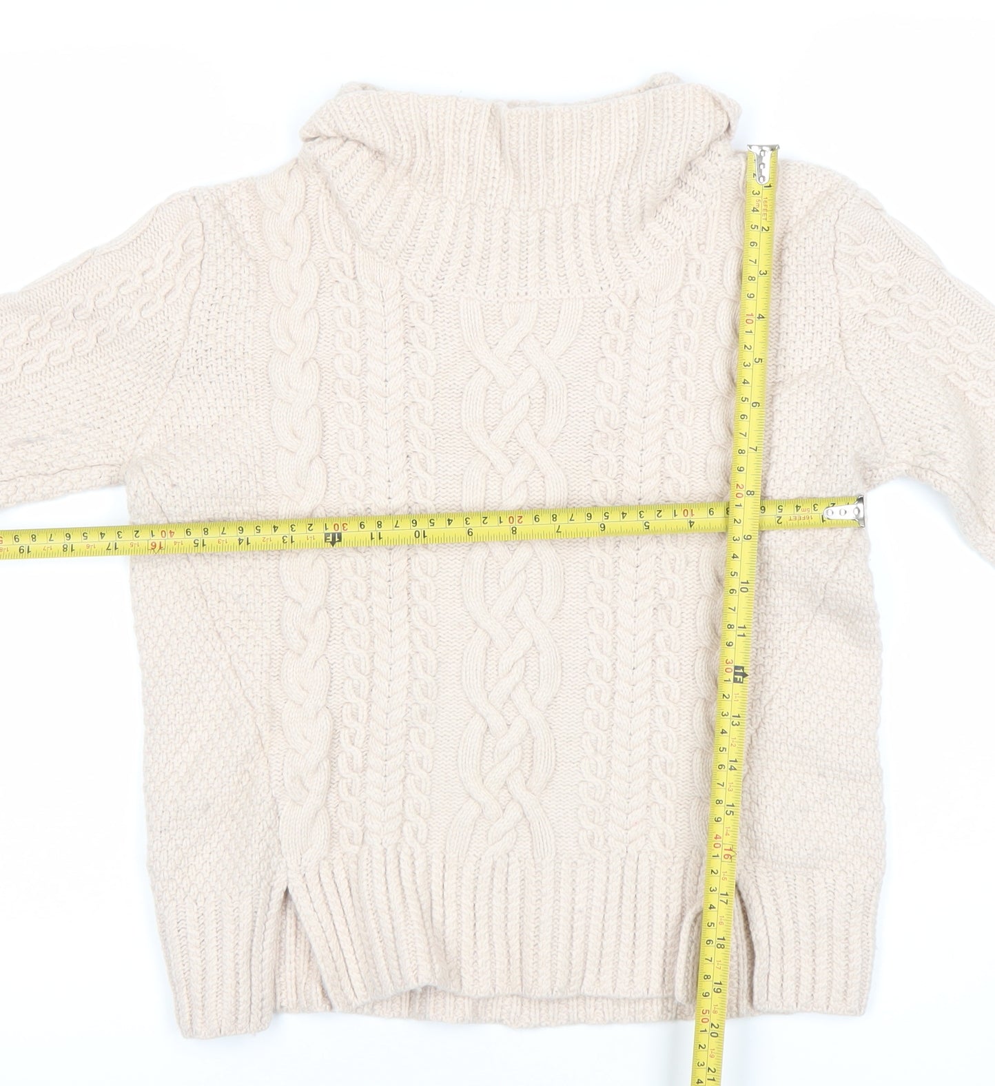 Womens UK Size S French Connection Beige Pullover Jumper