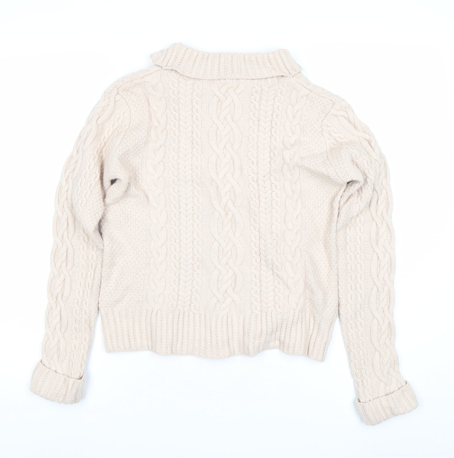 Womens UK Size S French Connection Beige Pullover Jumper