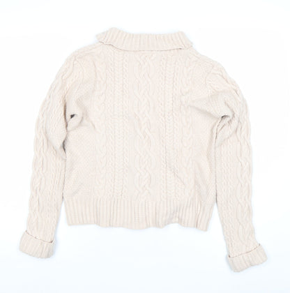 Womens UK Size S French Connection Beige Pullover Jumper