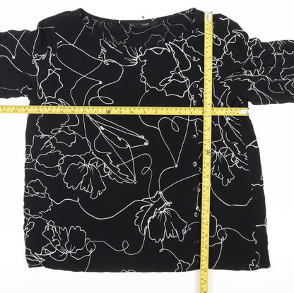 Womens UK Size 16 NEXT Black Tunic Blouse