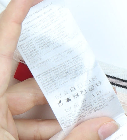 Guess Womens Beige Long Sleeve Chiffon Blouse Size S