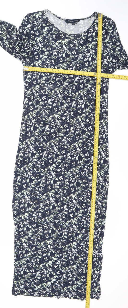 French Connection Women’s Blue Floral Bodycon Dress Size 14
