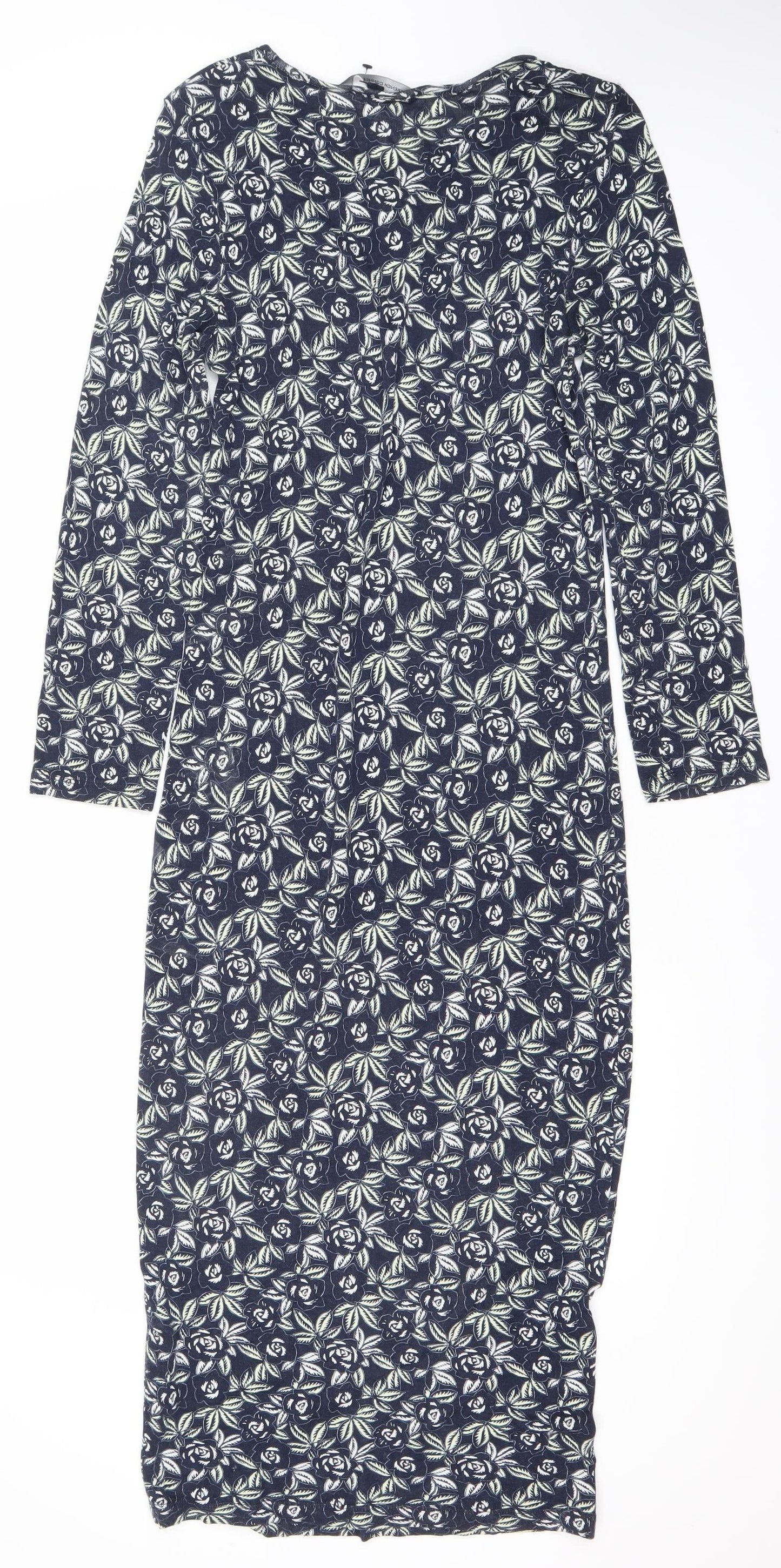 French Connection Women’s Blue Floral Bodycon Dress Size 14