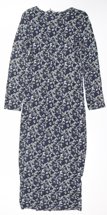 French Connection Women’s Blue Floral Bodycon Dress Size 14