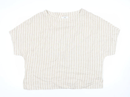 Womens UK Size 18 Marks and Spencer Beige Tunic Blouse