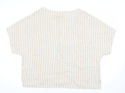 Womens UK Size 18 Marks and Spencer Beige Tunic Blouse