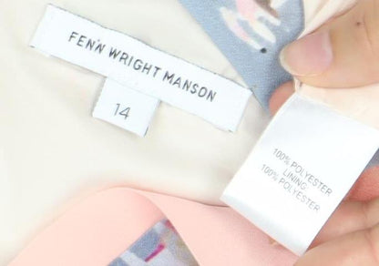 Fenn Wright Manson Womens Multicoloured Floral Fit & Flare Dress Size 14