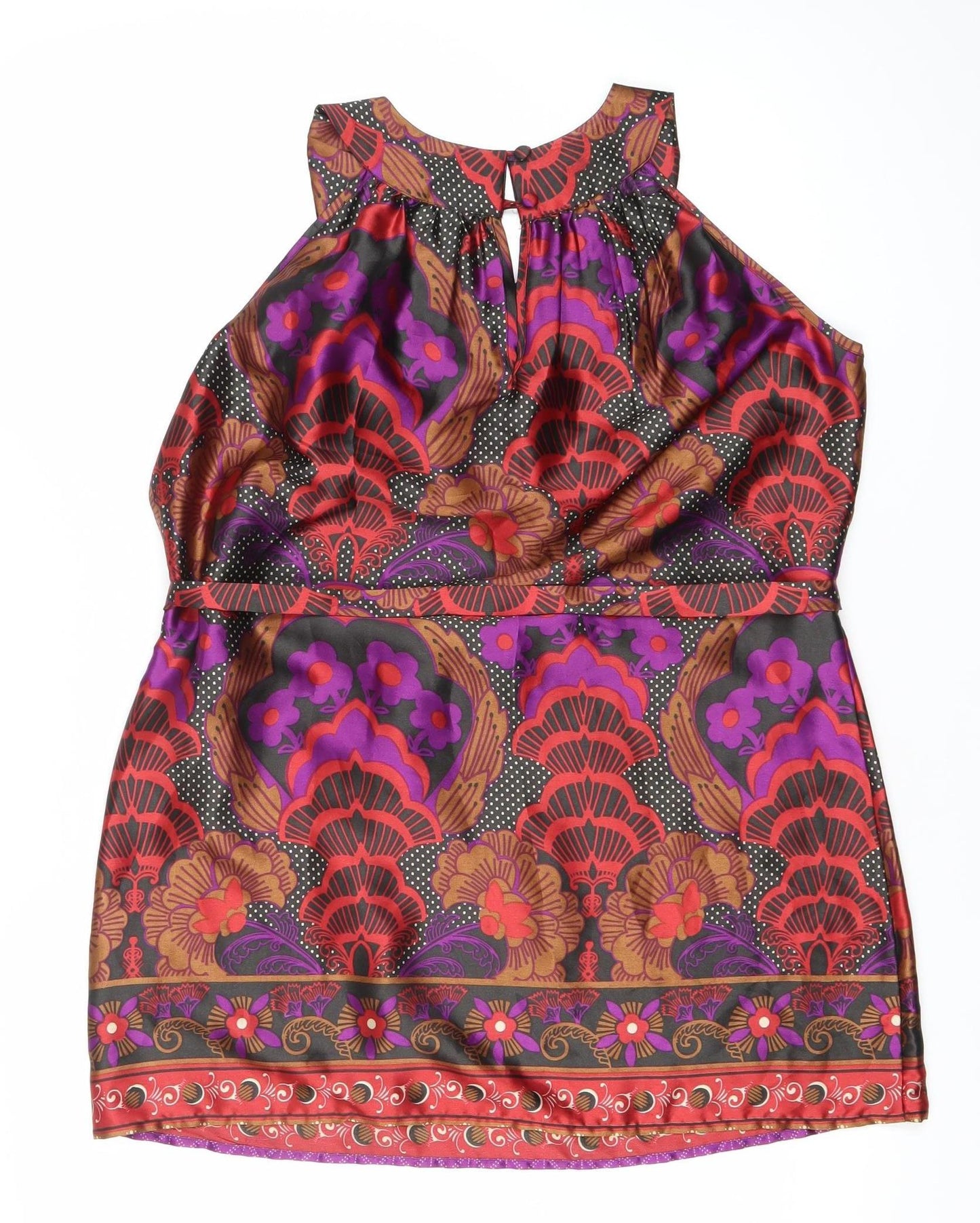 Womens UK Size M Wallis Multicoloured Tunic Blouse