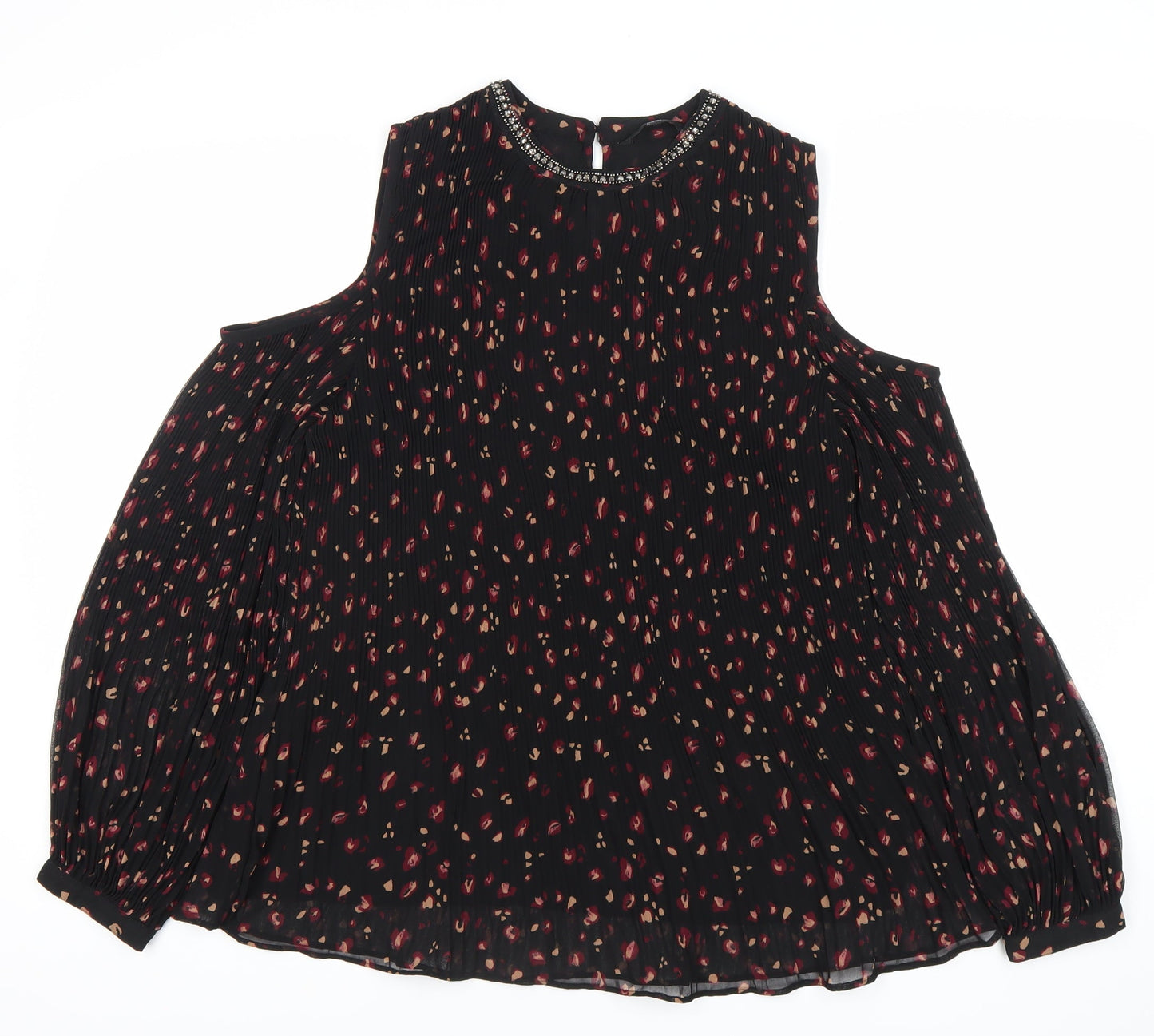 Womens UK Size 12 NEXT Black Tunic Blouse