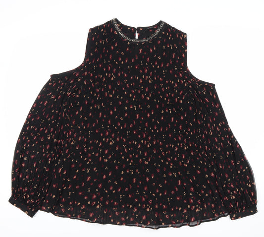 Womens UK Size 12 NEXT Black Tunic Blouse