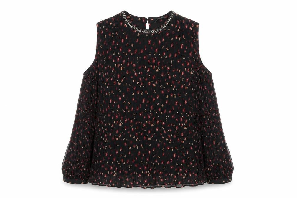 Womens UK Size 12 NEXT Black Tunic Blouse