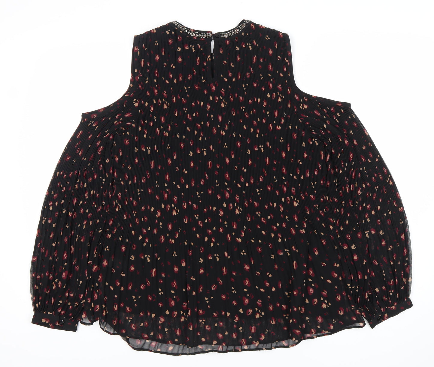 Womens UK Size 12 NEXT Black Tunic Blouse