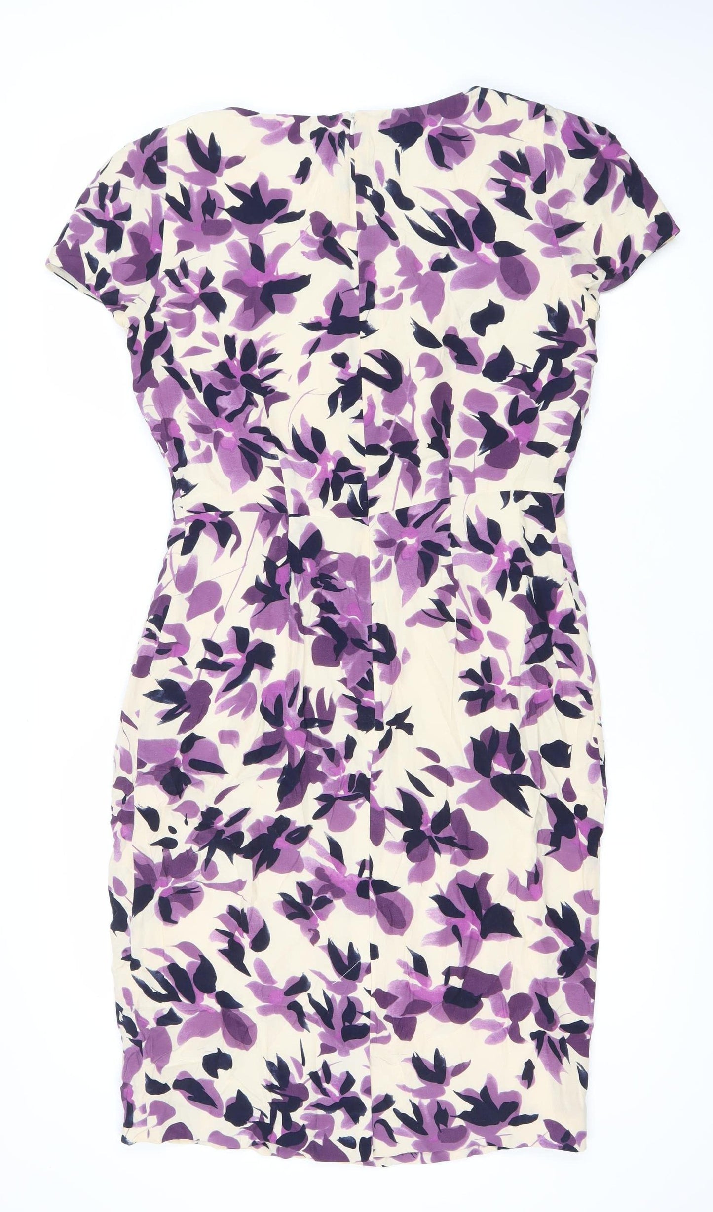 Viyella Womens Strapless Floral Sheath Dress Size 10 Multicoloured