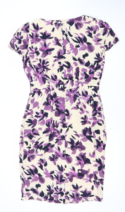 Viyella Womens Strapless Floral Sheath Dress Size 10 Multicoloured