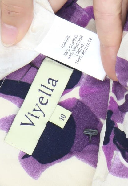 Viyella Womens Strapless Floral Sheath Dress Size 10 Multicoloured