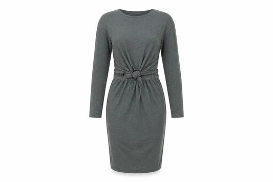 Hush Womens Green Bodycon Tie Waist Knee Length Dress Size S
