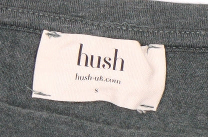 Hush Womens Green Bodycon Tie Waist Knee Length Dress Size S