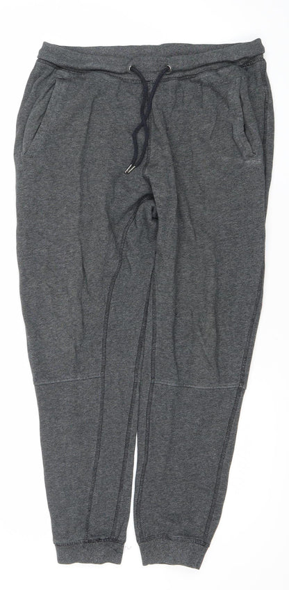 H&M Men’s Grey Jogger Sweatpants M Regular Fit Cotton Blend