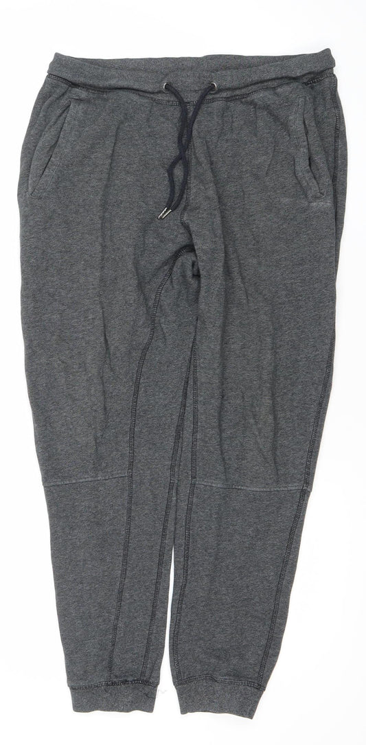 H&M Men’s Grey Jogger Sweatpants M Regular Fit Cotton Blend