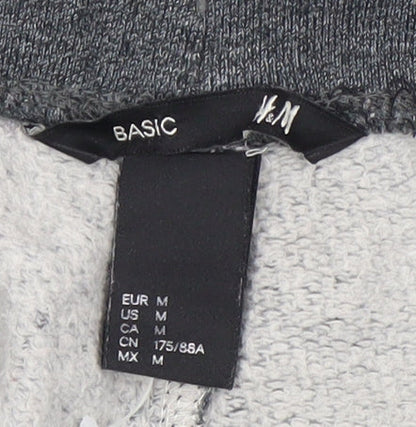 H&M Men’s Grey Jogger Sweatpants M Regular Fit Cotton Blend