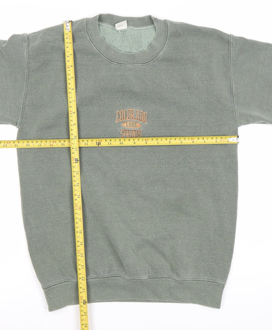 Urban Outfitters Vintage Mens XL Green Pullover Sweatshirt Colorado Springs 1995 Logo
