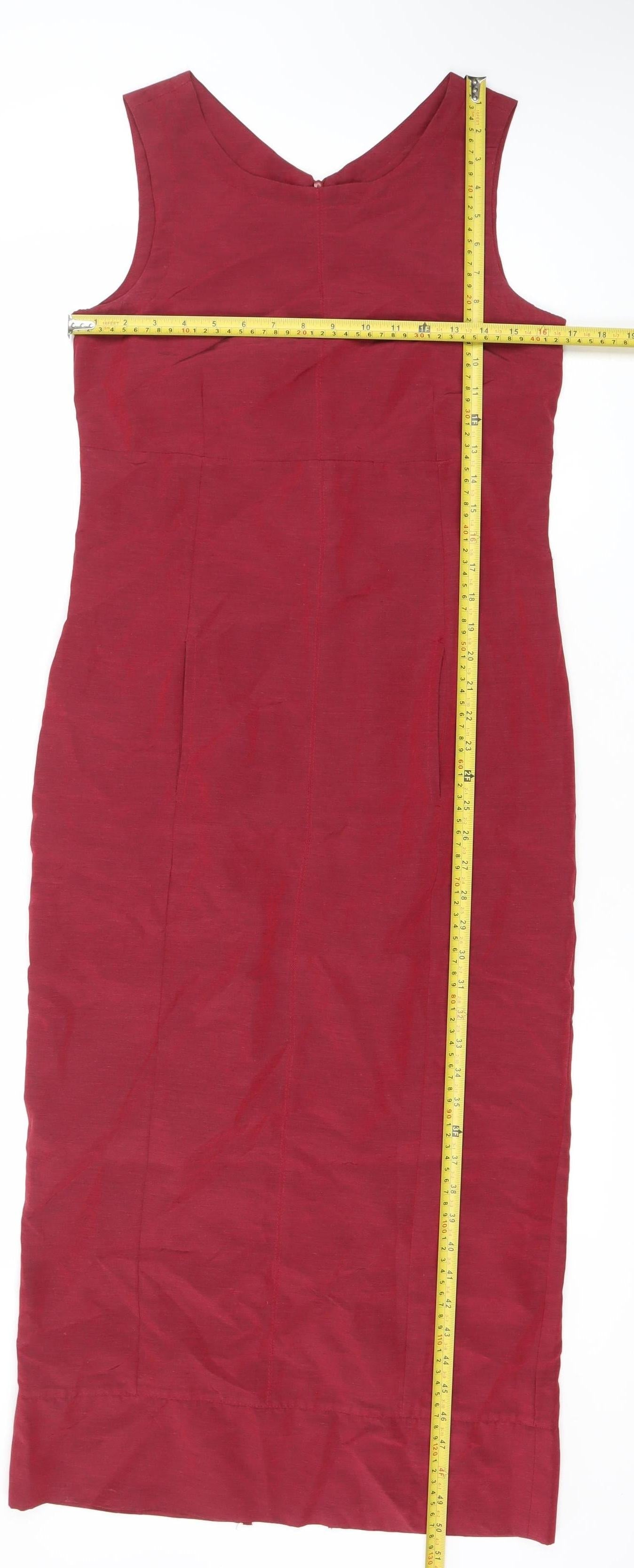 Dodo Womens Red Size 8 Sheath Sleeveless Knee Length Dress
