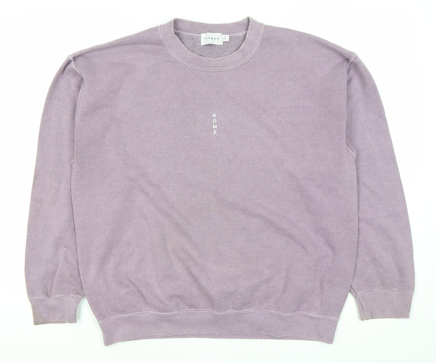 Topman Men’s Purple Pullover Sweatshirt Small Rome Logo