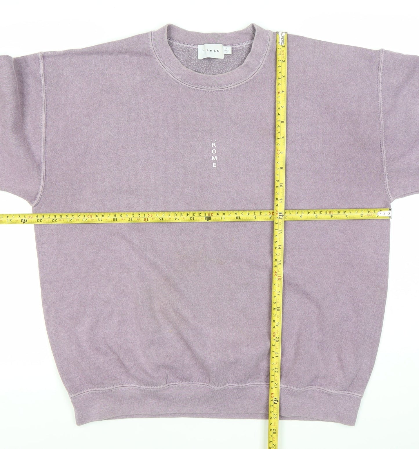 Topman Men’s Purple Pullover Sweatshirt Small Rome Logo