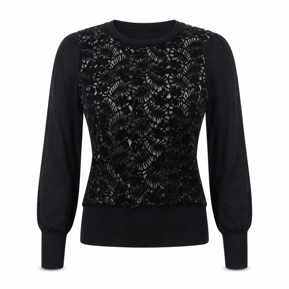 Womens UK Size S Oasis Black Basic Blouse