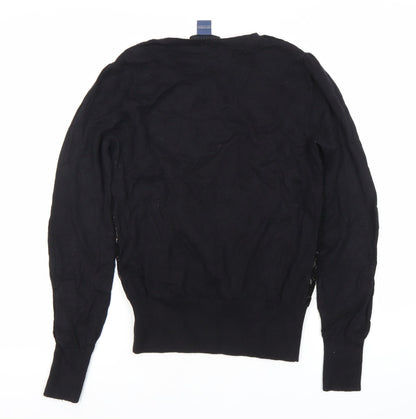 Womens UK Size S Oasis Black Basic Blouse