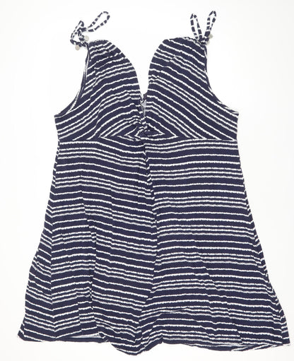 Marks and Spencer Women’s Blue Stripe Midi Shift Dress Size 22