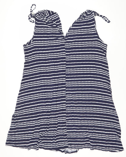 Marks and Spencer Women’s Blue Stripe Midi Shift Dress Size 22
