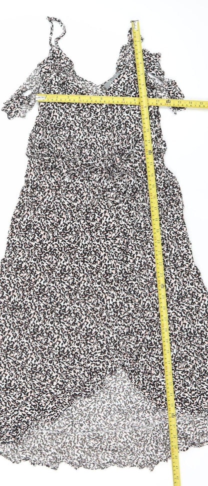Oasis Womens Multicoloured Animal Print Midi Slip Dress Size 12