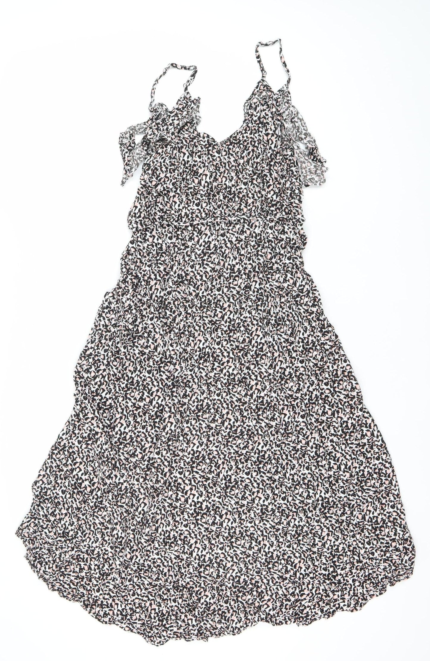 Oasis Womens Multicoloured Animal Print Midi Slip Dress Size 12
