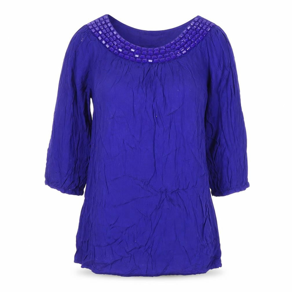 Womens UK Size 8 Red Herring Blue Tunic Blouse