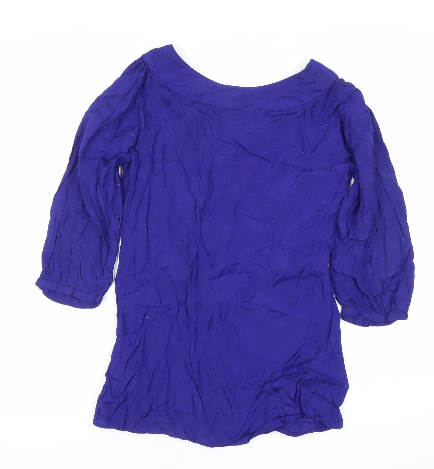 Womens UK Size 8 Red Herring Blue Tunic Blouse