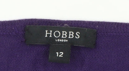 Womens UK Size 12 Hobbs Purple Cardigan Jumper