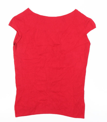 Womens UK Size 14 Marks and Spencer Red Basic Blouse